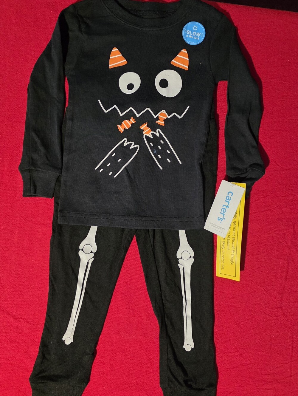 MIXED MATCHED 24 mo Pant/ 2T Top Pajamas Glow In The Dark.
